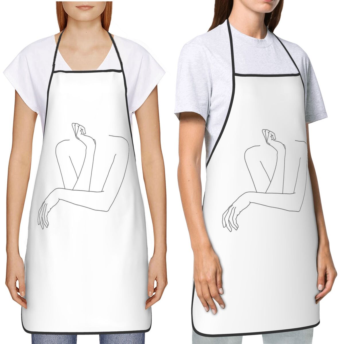折り畳まれた腕の線画 - アンナエプロン シェフ ベーキング - Kitchen Baking Drawing のレビューと価格