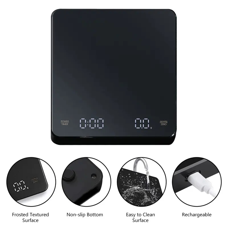 デジタルコーヒースケール タイマー付き LEDスクリーン エ - Kitchen Scale Precise のレビューと価格