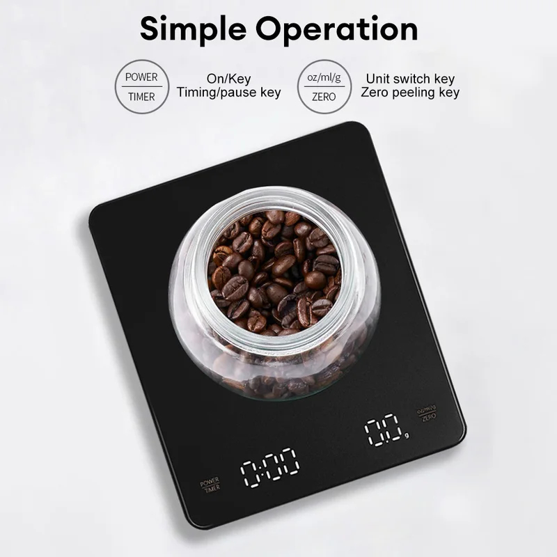 デジタルコーヒースケール タイマー付き LEDスクリーン エ - Kitchen Scale Precise のレビューと価格