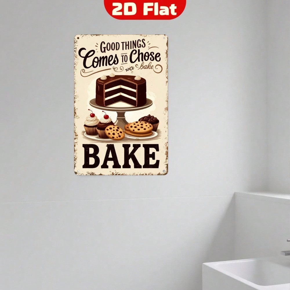 【ヴィンテージメタルウォールアート】アールデコ調のキッチン装 - Kitchen Baking Wall Art のレビューと価格