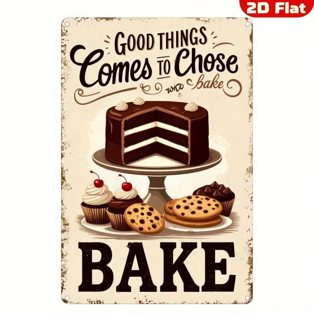 【ヴィンテージメタルウォールアート】アールデコ調のキッチン装 - Kitchen Baking Wall Art のレビューと価格