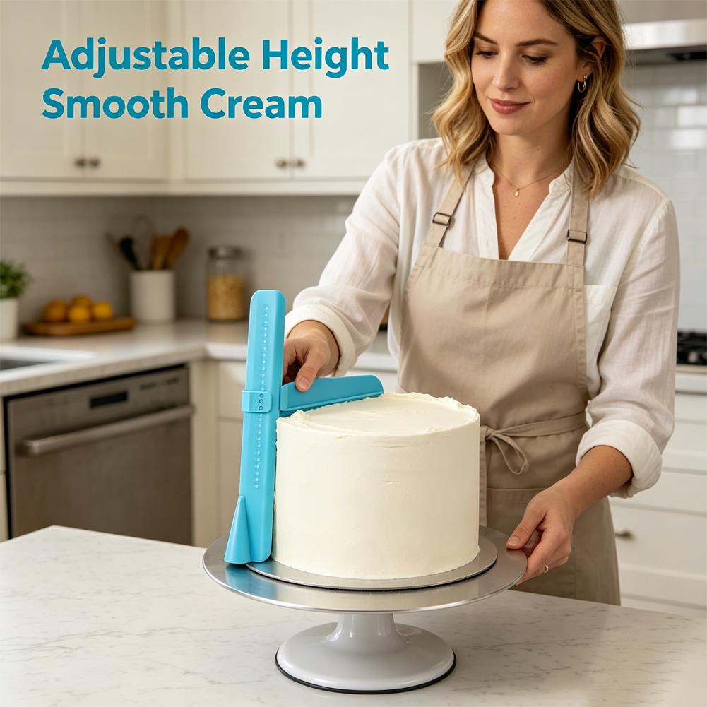 高さ調節可能なPPケーキレベラー・スムーザー、フォンダン用プ - Fondant Smoother Set のレビューと価格