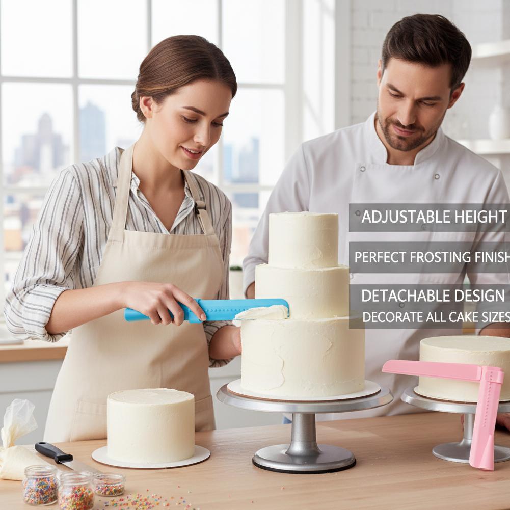 高さ調節可能なPPケーキレベラー・スムーザー、フォンダン用プ - Fondant Smoother Set のレビューと価格
