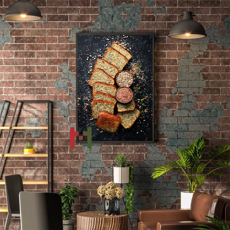 フードキッチン黒板パンデザートポスターキャンバスプリントベー - Kitchen Baking Wall Art のレビューと価格