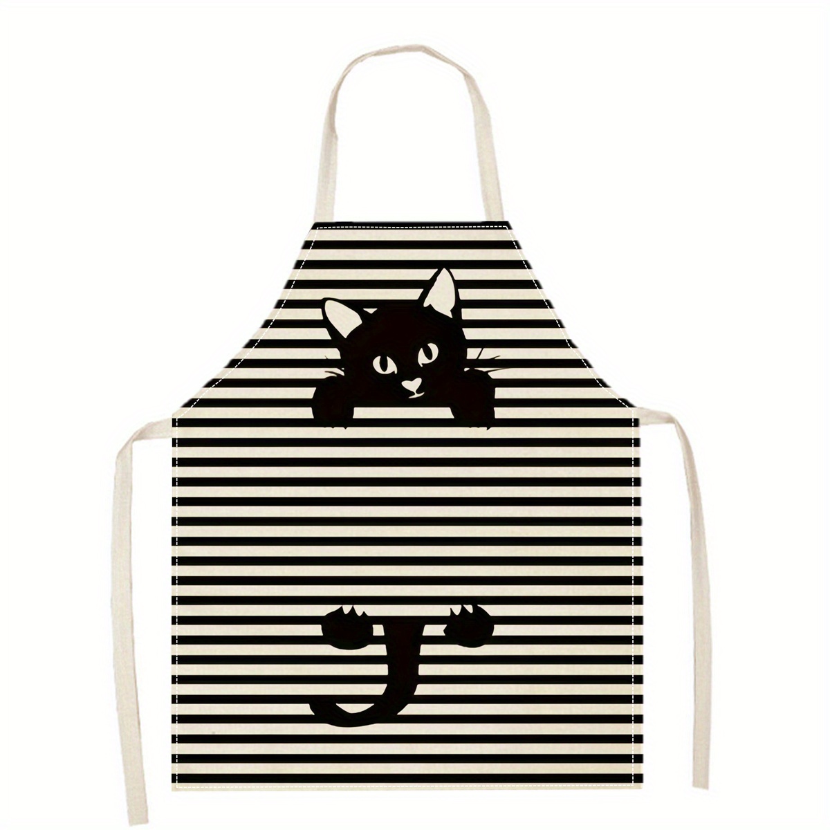 リネンエプロン 面白い猫のサングラスプリント キッチン 調理 - Kitchen Baking Gift Ideas のレビューと価格