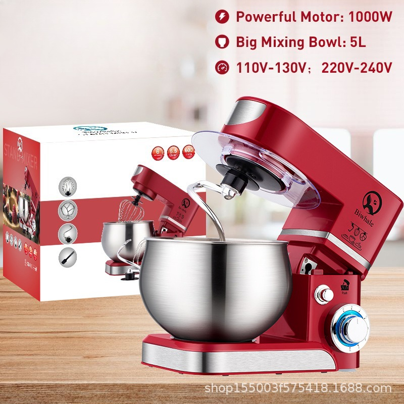 5Lスタンドミキサー – 生地フック、ビーター、泡立て器付き - Kitchen Baking Machine のレビューと価格